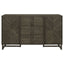 Glenmoor - 3 Drawer Server With 2 Cabinets - Dark Gray