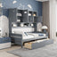 Daybed With All-In-One Cabinet And Shelf