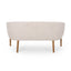 Mid Century Modern Loveseat With Channel Stitched Backrest
