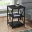 3 Tier Accent Table, Side Marble Look Contemporary & Modern
