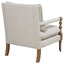 Accent Chair With Turned Legs - Beige