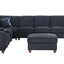 Lily - Sectional Sofa With Ottoman - Black