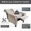Aidan - Push Back Recliner Chair With Tufted Back And Nailhead Trim - Cream