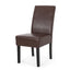 Contemporary Dining Chair With Rubberwood Legs (Set of 2)