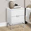 Accent Side Table, Storage Drawer, Modern Design
