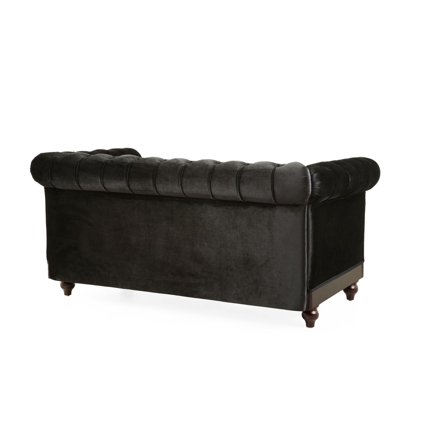 Chesterfield Loveseat Sofa, 2 Person Rolled Arm Upholstered Couch