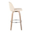 Toriano - Contemporary Fixed Height Barstool With Swivel & Round Footrest (Set of 2)