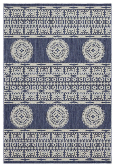 Sunshine - 5'3" X 7'3" Indoor, Outdoor Area Polypropylene Rug - Blue