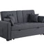 Cody II - Convertible Sleeper Loveseat With Cup Holder, Charging Ports and Pocket - Dark Gray