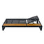 Chaise Lounge Set, 5 Position Adjustable, Flat Side Surface Storage