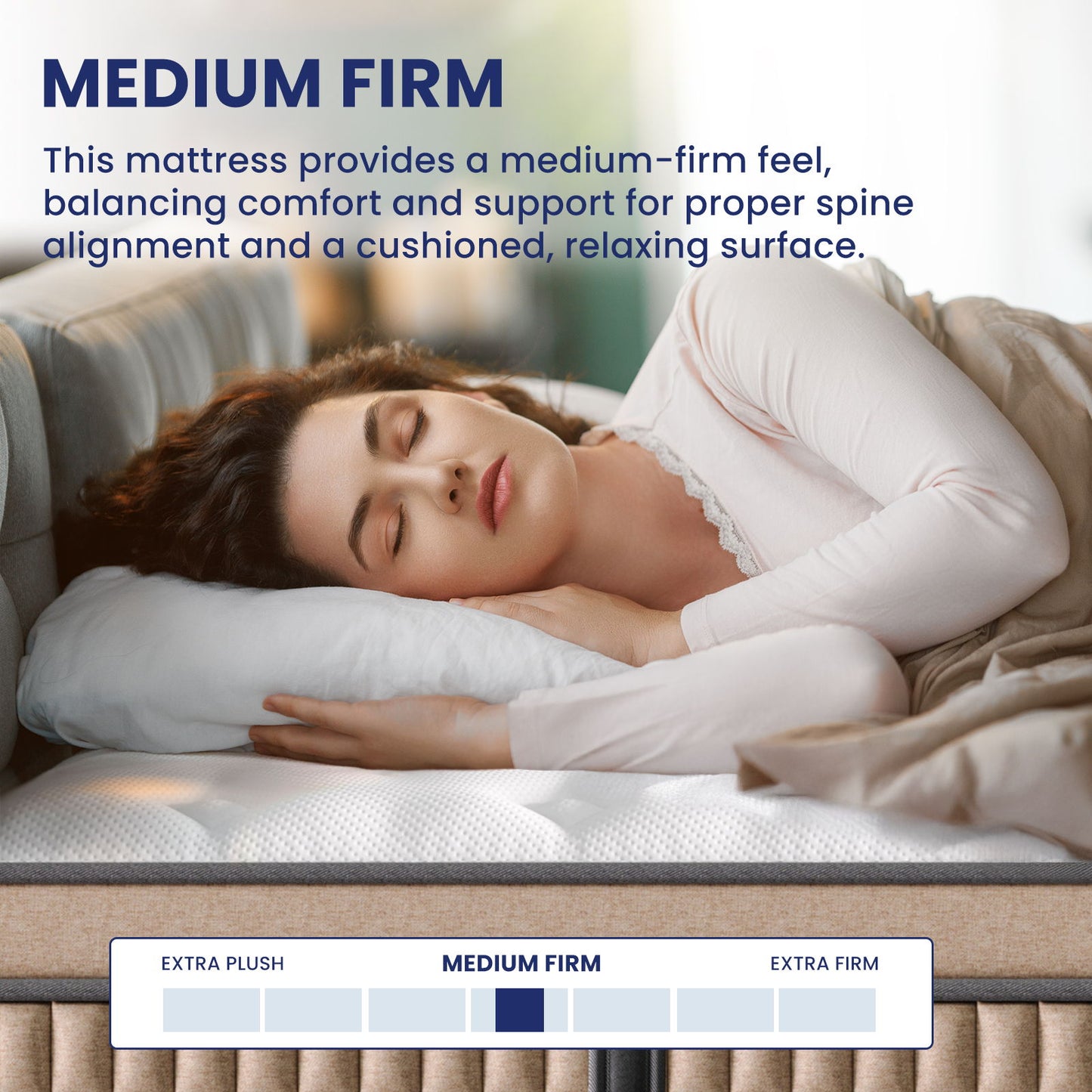 14" Mattress Hotel Collection Hybrid Mattress With Gel Memory Foam & Pocket Springs - Brown / White - King