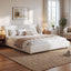 Modern Upholstered Bed Frame With Wingback Headboard