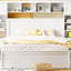 Bed With All In One Cabinet, Shelf And Sockets, Twin Long Trundle