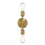 Reverie - Double Lights Bathroom Wall Sconce Over Mirror - Clear / Gold