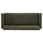 Modern Loveseat Sofa, 2 Seater With Square Arms For Living Room