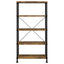 Avon - 2 Piece Computer Desk And Bookcase With 3 Drawers - Rustic Brown