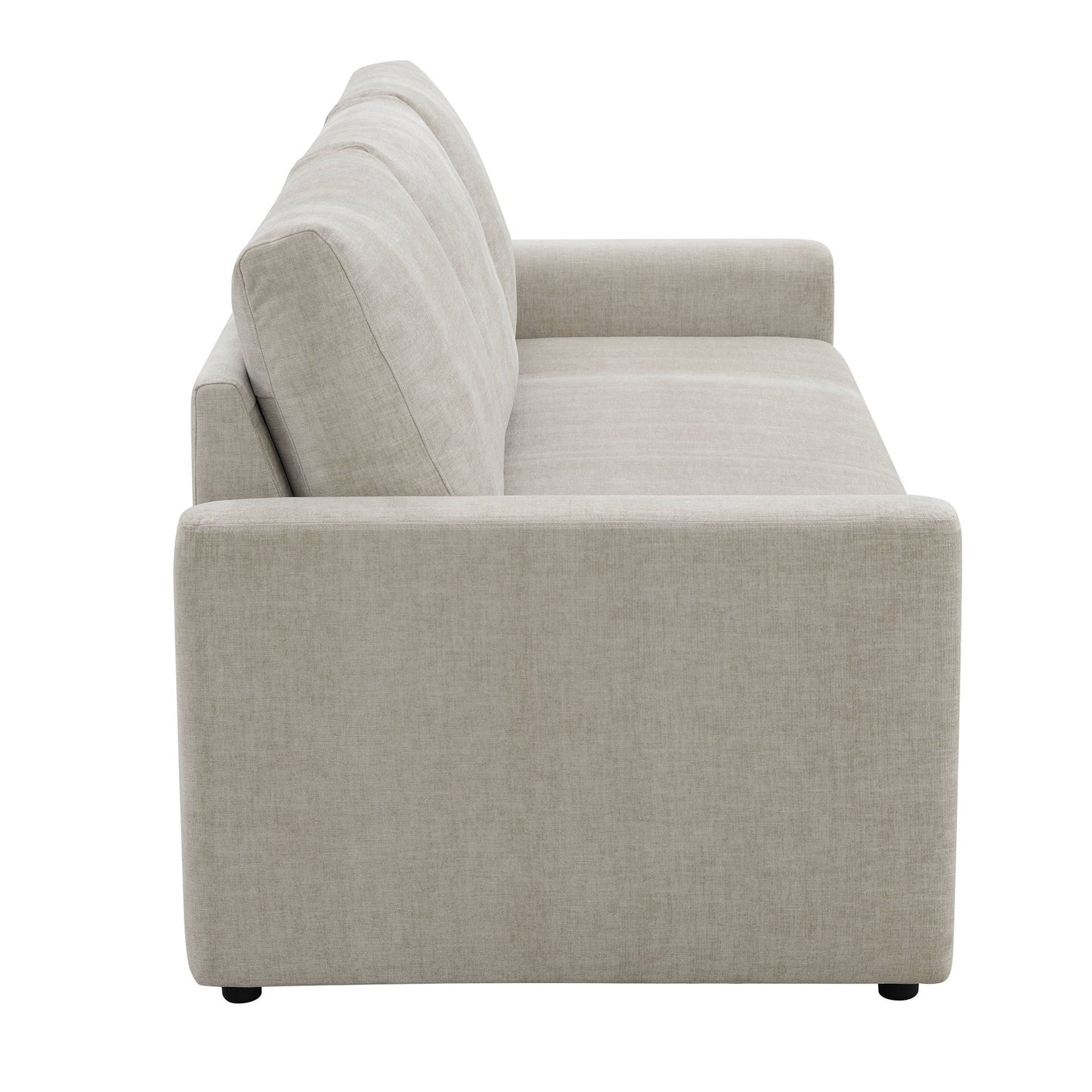 Leira - Linen Pull Out Sleeper Sofa - Beige