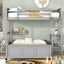Full Over Full Bunk Bed With Desk
