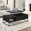 Coffee Table With Lift Top, Storage, Living Room Accent - Black