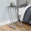 Accent Table, C - Shaped, Sturdy Construction, Contemporary & Modern