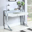 Serrano - 2 Drawer Writing Desk With Polished And Tempered Glass Hutch - Glossy White