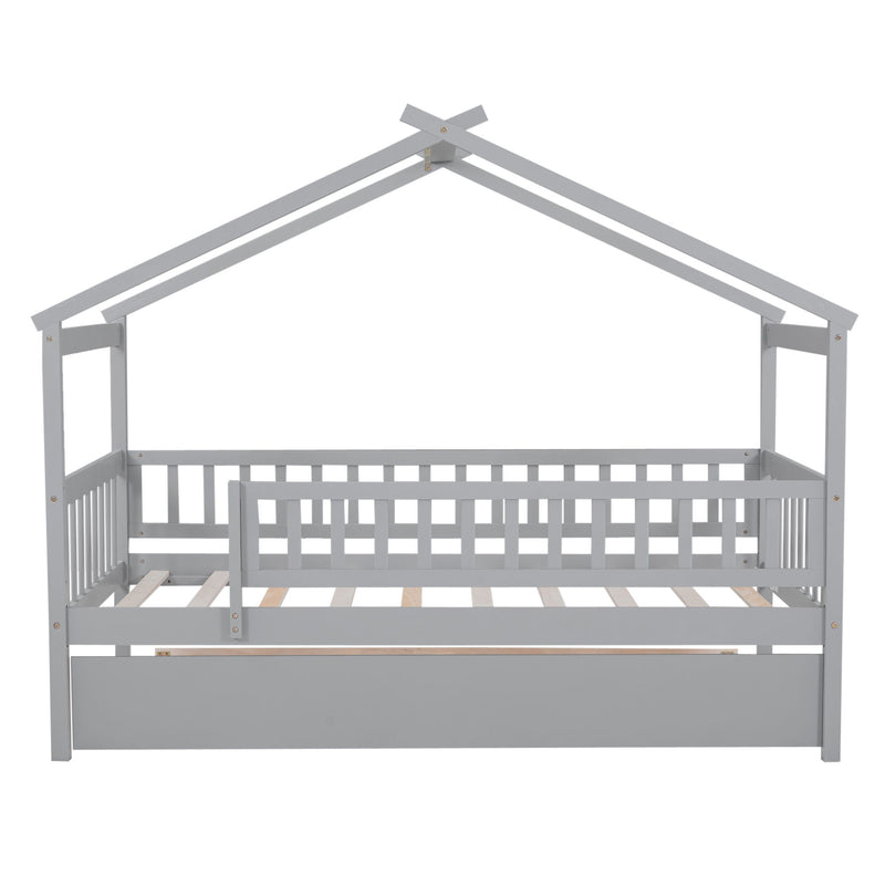 Creativity House Bed With Twin Size Trundle