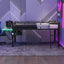 Gaming - Twin Loft Bed With Desk And LED - Black