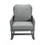 Contemporary Minimalist Wicker Rocking Chair With Soft Cushions