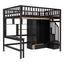 Loft Bed With Bookshelf, Drawers, Desk, And Wardrobe