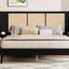 Bed Frame With 2 Nightstands Elegant Design With Lamps