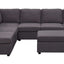 Cassia - 7 Seat Reversible Modular Sectional Sofa With Ottoman