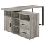 Corrado - L-Shape Office Desk With Storage - Gray
