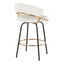Jie - Fixed Height Contemporary Counter Stool With Swivel Round Footrest (Set of 2)