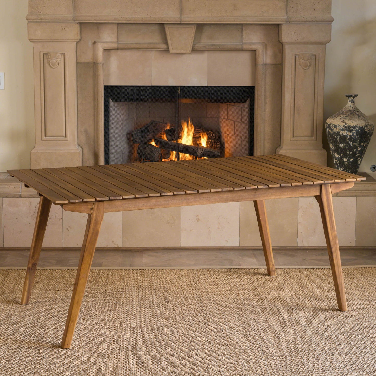 Outdoor Dining Table & Frame - Teak