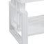 Rectangular End Table With Geometric Design And Open Shelf - White