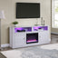Terra - TV Stand Console With Fireplace - White Walnut