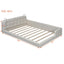 Queen Size Upholstered Platform Bed With 2 Reading Lights - White