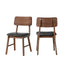 Thea - Wood Back Side Chair With Black Seat (Set of 2) - Walnut