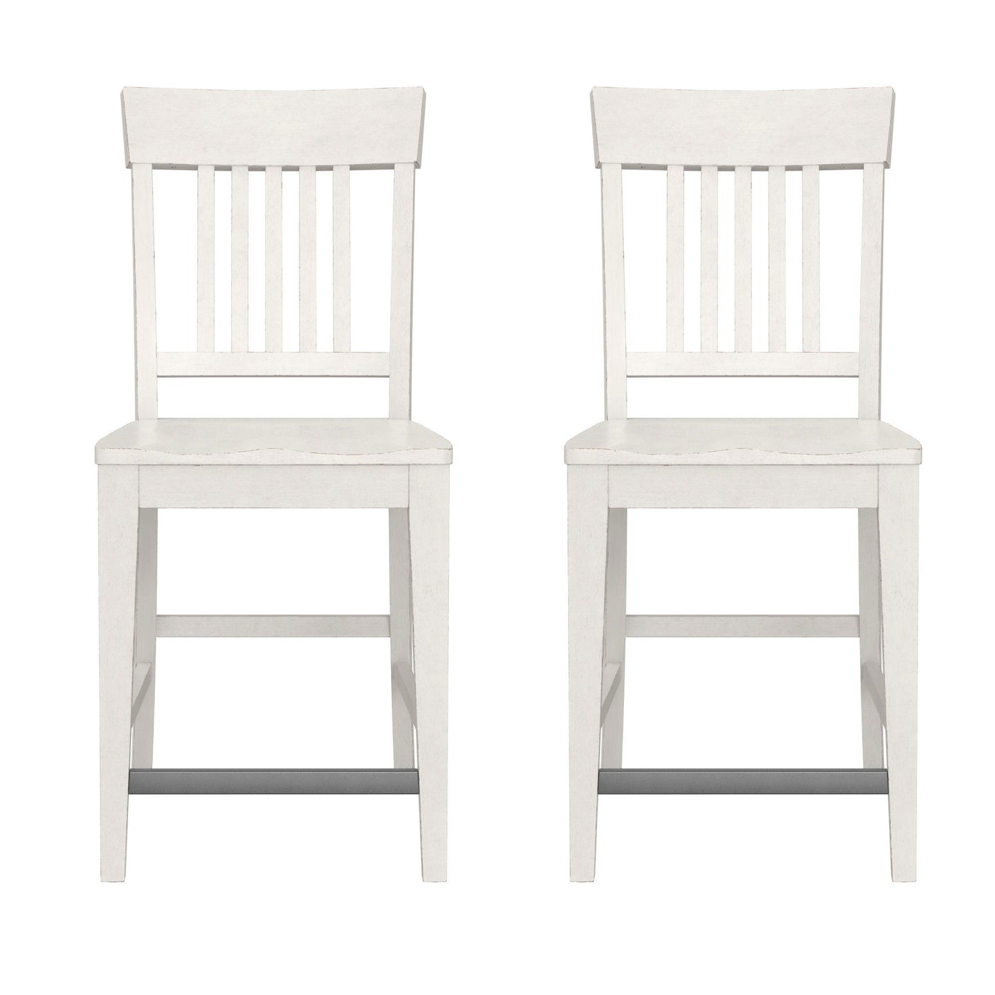 Slat Back Counter Stools (Set of 2) - White