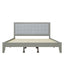Mid Century Modern Platform Bed With Upholstered Headboard