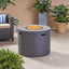 Round Iron Fire Pit With 40, 000 Btu
