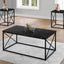 Table Set, Coffee, End, Side, Accent, Living Room, Marble Look Laminate, Contemporary & Modern (Set of 3)