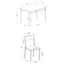 5 Piece Dining Set - Black