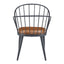 Industrial Inspired Upholstered Dining Chair Set With Metal Legs (Set of 2) - Brown