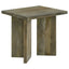 Neskowin - 2 Piece And End Table Set With Geometric Panels - Brown