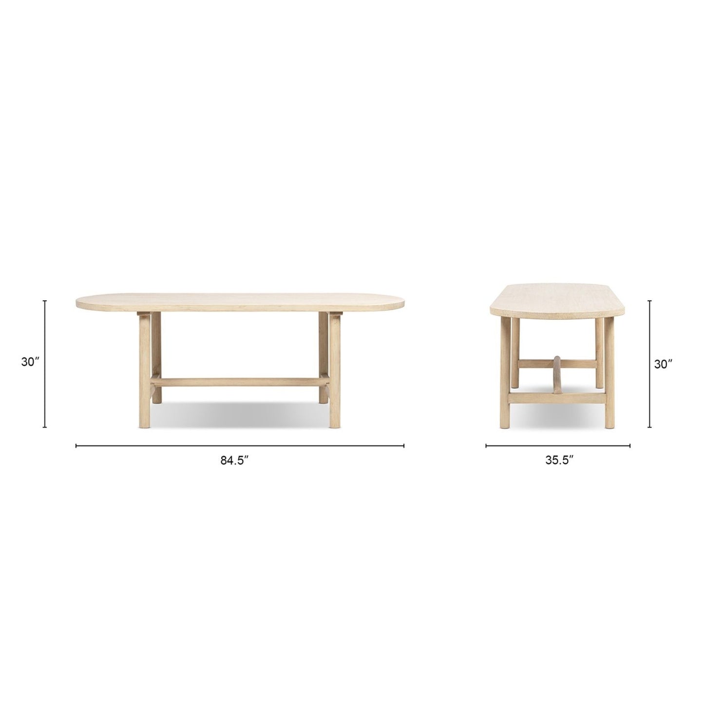 Milo - 8 Seat Oval Dining Table - Natural