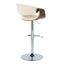 Symphony - Mid Century Modern Adjustable Barstool & Swivel With Rounded T Footrest (Set of 2)