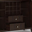 Bedford - Sideboard Buffet And Wine Rack - Dark Chestnut Brown