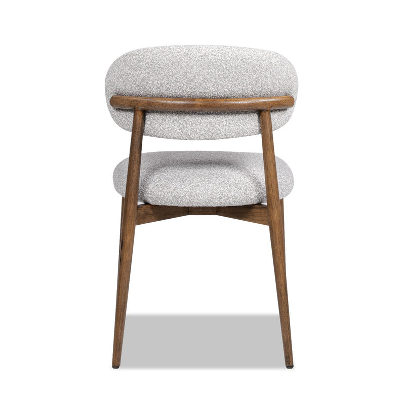 Locke - Silla de comedor tapizada moderna con estructura - Gris