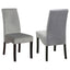Upholstered Dining Chair Soft Padded Seat And Flared Back Design (Set of 2) - Gray
